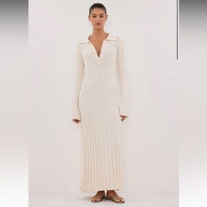 Dissh Hal Long Sleeve Knit Midi dress